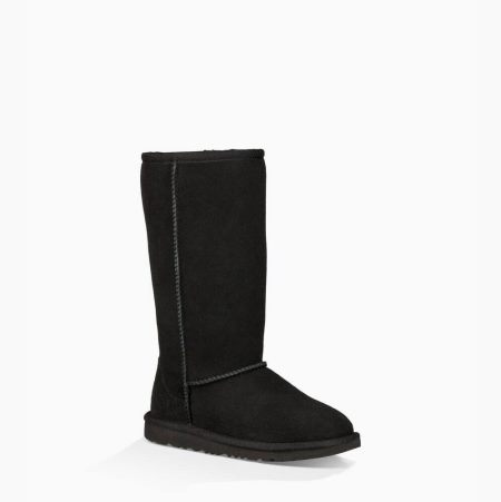 UGG Classic II Tall Black Boots for Kids (FMHS46081)